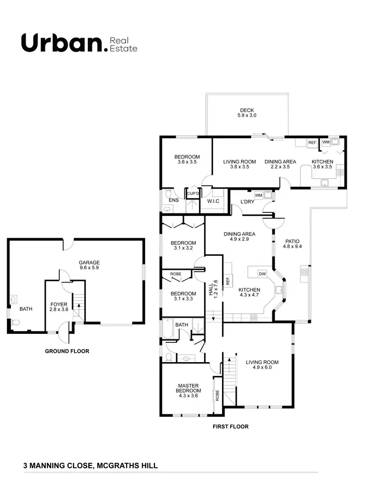 Floorplan of Homely house listing, 3 Manning Close, Mcgraths Hill NSW 2756