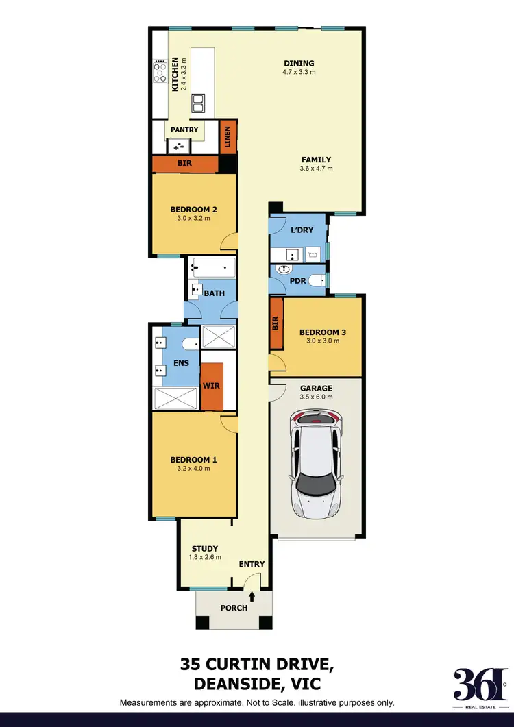 Floorplan of Homely house listing, 35 Curtin Drive, Deanside VIC 3336