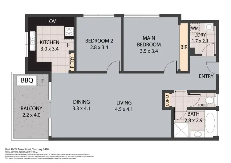 Floorplan of Homely unit listing, 10/24-26 Taree Street, Tuncurry NSW 2428