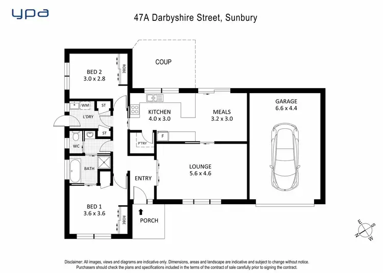 Floorplan of Homely unit listing, 47A Darbyshire Street, Sunbury VIC 3429