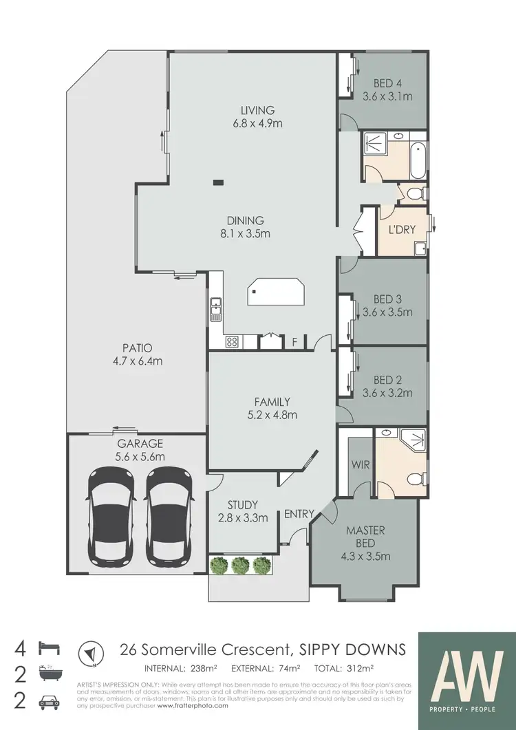 Floorplan of Homely house listing, 26 Somerville Crescent, Sippy Downs QLD 4556