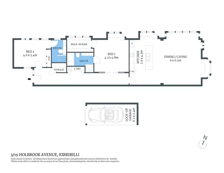 Floorplan of Homely apartment listing, 3/19 Holbrook Avenue, Kirribilli NSW 2061