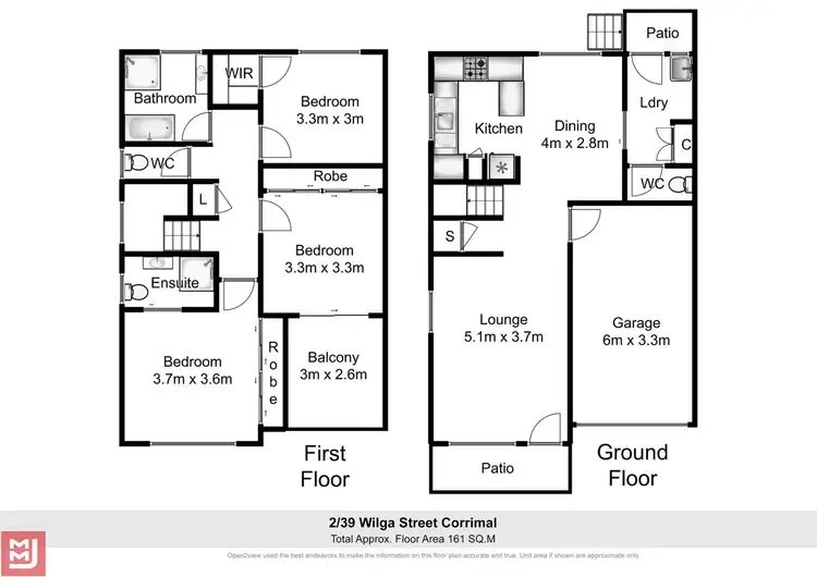 Floorplan of Homely townhouse listing, 2/39-41 Wilga Street, Corrimal NSW 2518