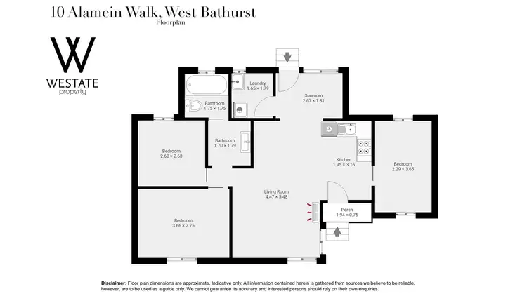 Floorplan of Homely house listing, 10 Alamein Walk, West Bathurst NSW 2795