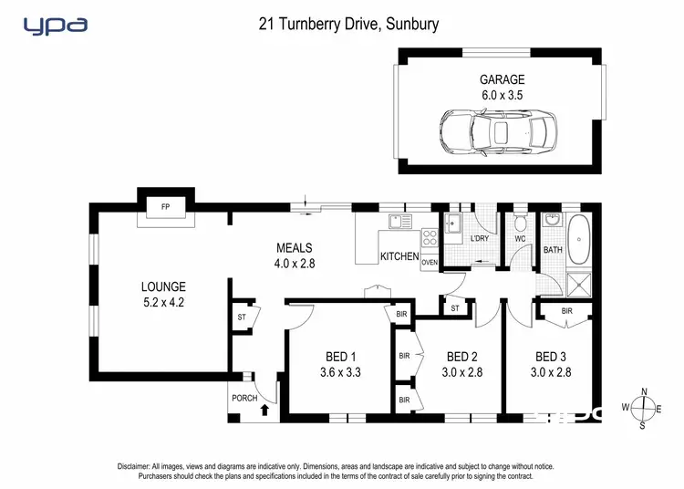 Floorplan of Homely house listing, 21 Turnberry Drive, Sunbury VIC 3429