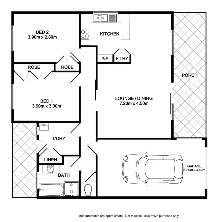 Floorplan of Homely unit listing, 3/10 McEwen Crescent, Wodonga VIC 3690