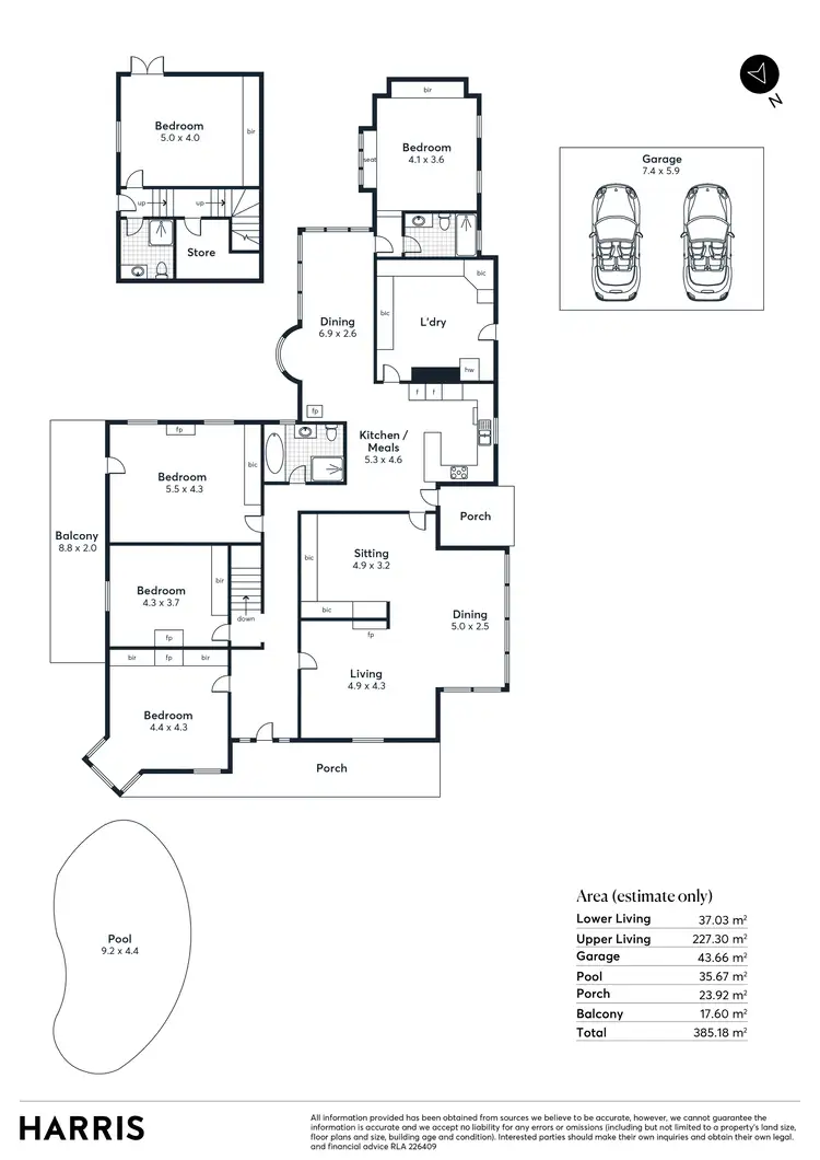 Floorplan of Homely house listing, 54 Ayers Hill Road, Stirling SA 5152