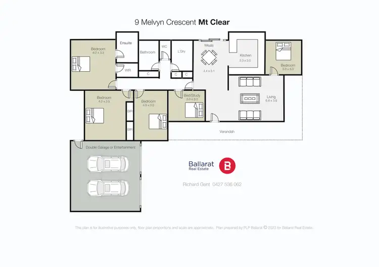 Floorplan of Homely house listing, 9 Melvyn Crescent, Mount Clear VIC 3350