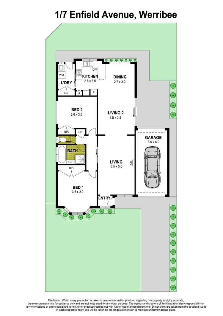 Floorplan of Homely unit listing, 1/17 Enfield Avenue, Werribee VIC 3030