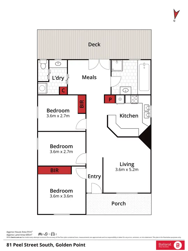 Floorplan of Homely house listing, 81 Peel Street South, Golden Point VIC 3350