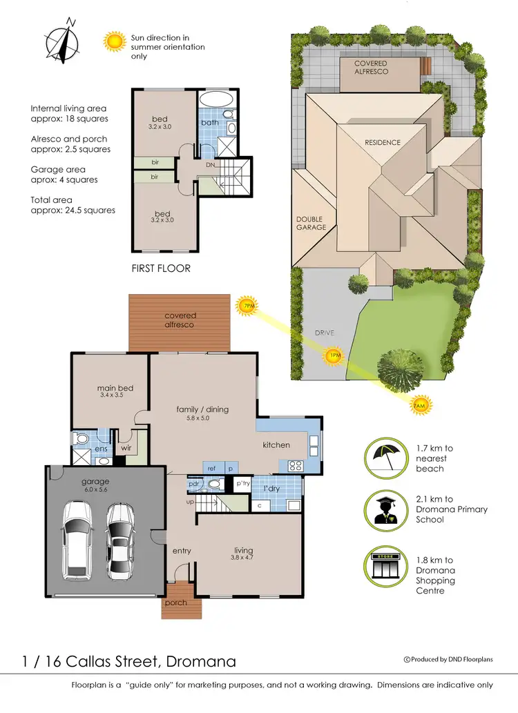Floorplan of Homely townhouse listing, 1/16 Callas Street, Dromana VIC 3936