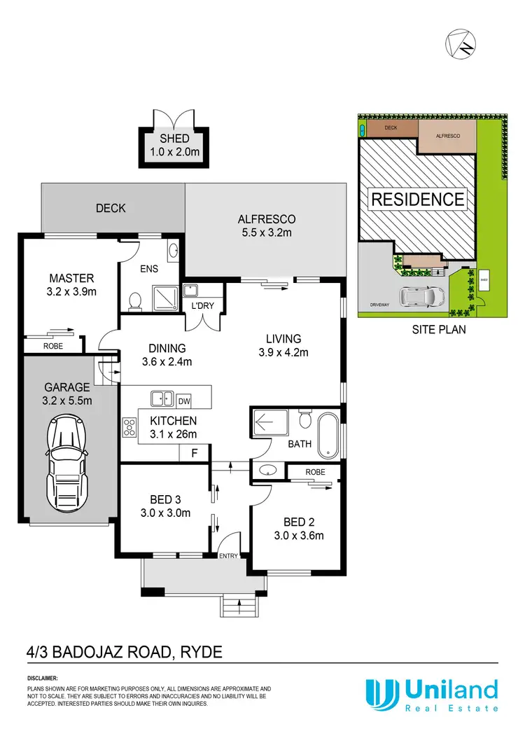 Floorplan of Homely villa listing, 4/3 Badajoz Road, Ryde NSW 2112
