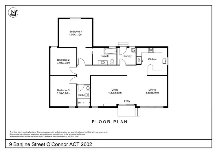 Floorplan of Homely house listing, 9 Banjine Street, O'connor ACT 2602
