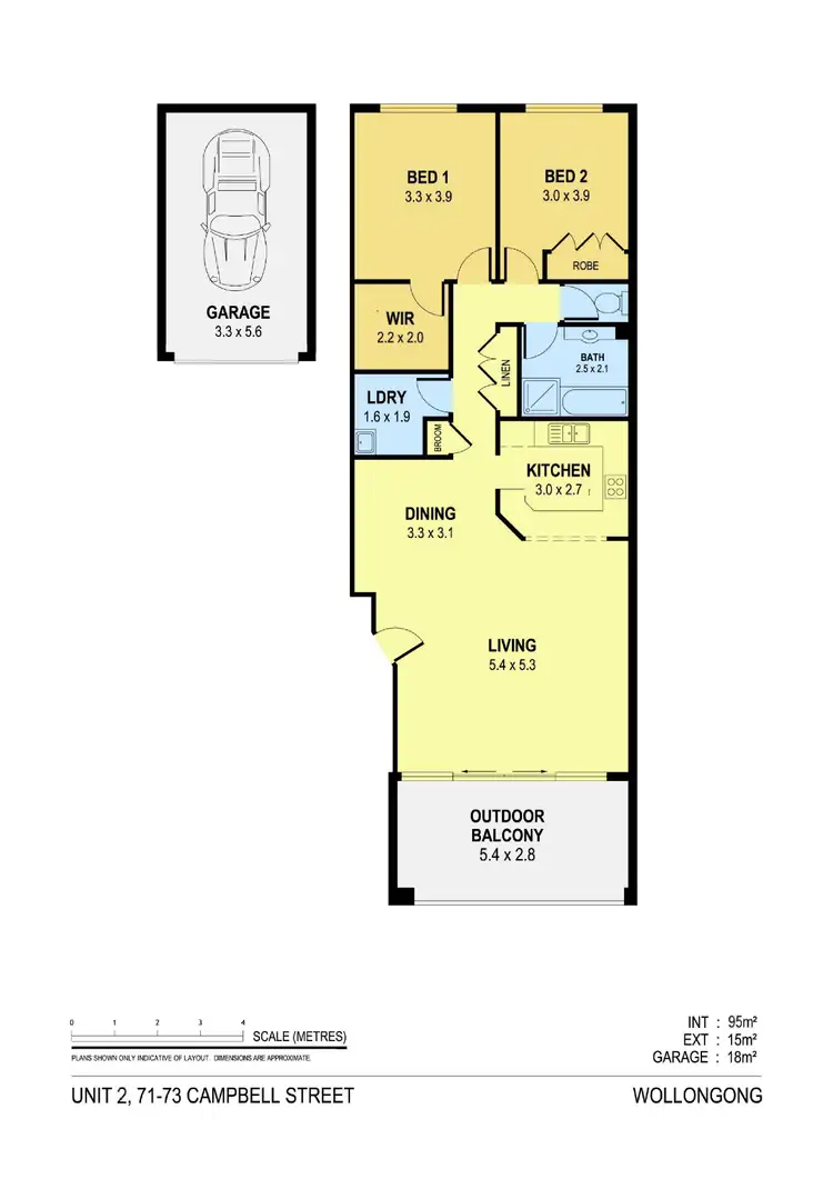 Floorplan of Homely apartment listing, 2/71 Campbell Street, Wollongong NSW 2500