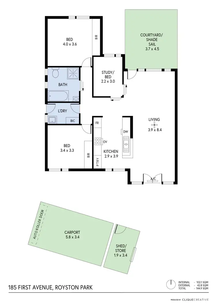 Floorplan of Homely house listing, 185 First Avenue, Royston Park SA 5070
