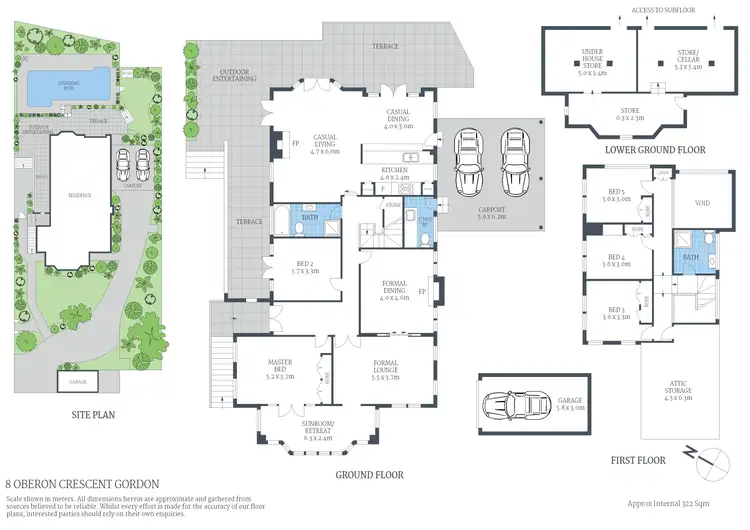 Floorplan of Homely house listing, 8 Oberon Crescent, Gordon NSW 2072