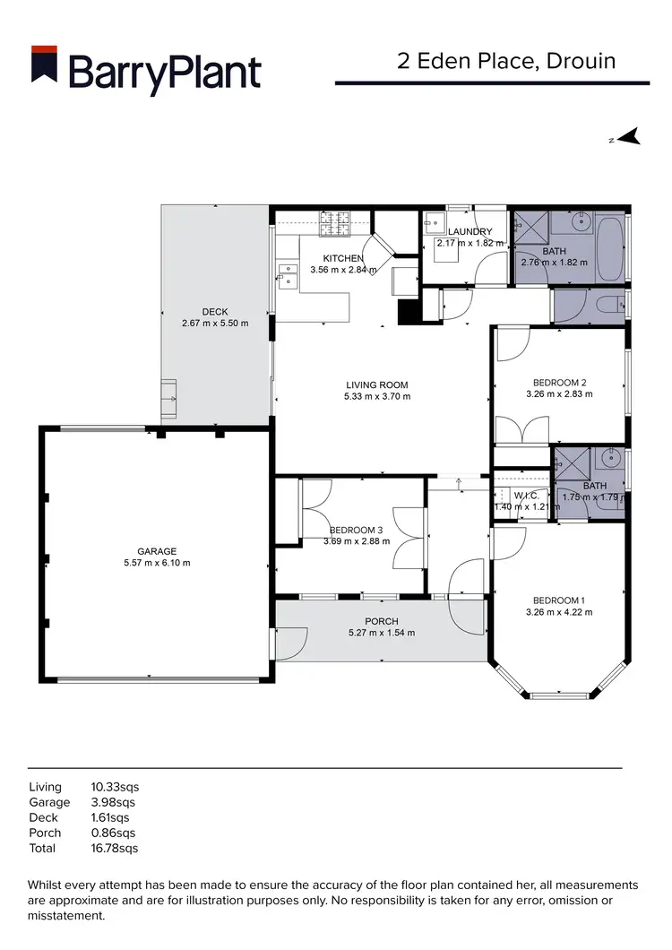 Floorplan of Homely house listing, 2 Eden Place, Drouin VIC 3818