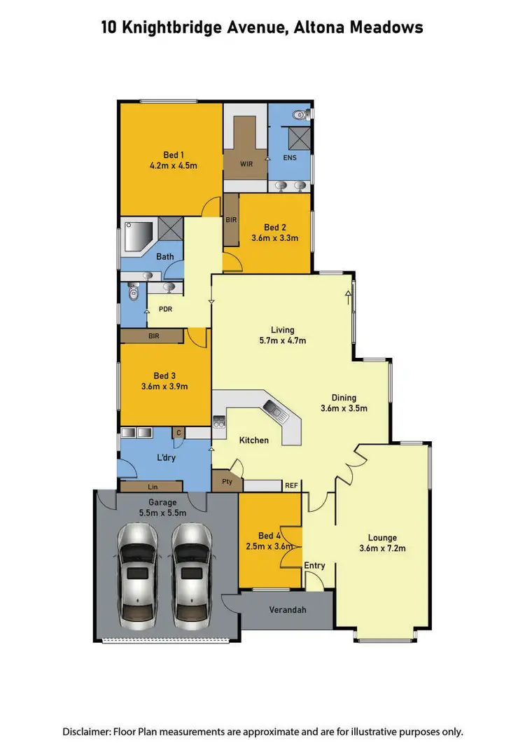 Floorplan of Homely house listing, 10 Knightsbridge Avenue, Altona Meadows VIC 3028