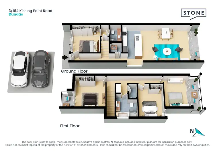 Floorplan of Homely townhouse listing, 3/164 Kissing Point Road, Dundas NSW 2117
