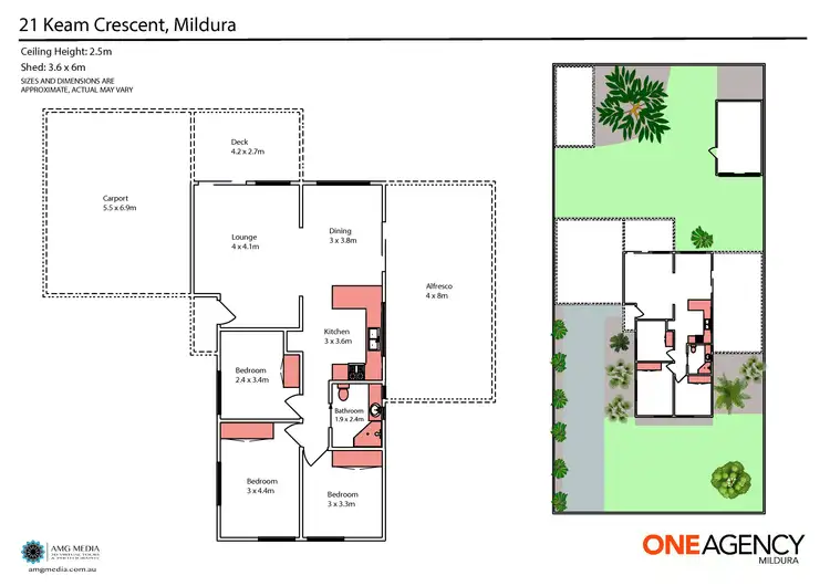 Floorplan of Homely house listing, 21 Keam Crescent, Mildura VIC 3500
