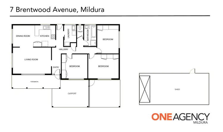 Floorplan of Homely house listing, 7 Brentwood Avenue, Mildura VIC 3500