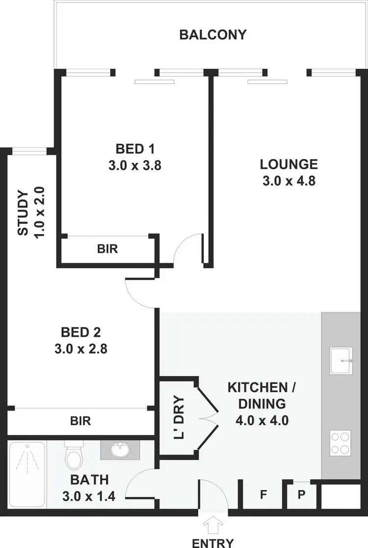 Floorplan of Homely apartment listing, 607A/1091 Plenty Road, Bundoora VIC 3083