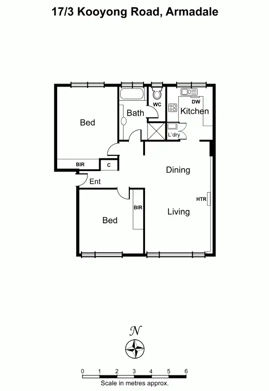 Floorplan of Homely unit listing, 17/3 Kooyong Road, Armadale VIC 3143