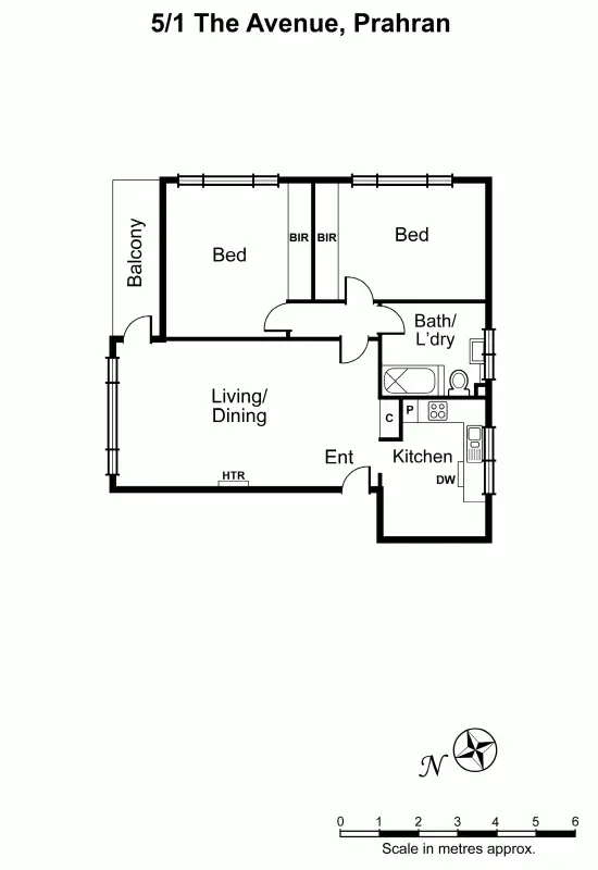 Floorplan of Homely unit listing, 5/1 The Avenue, Prahran VIC 3181