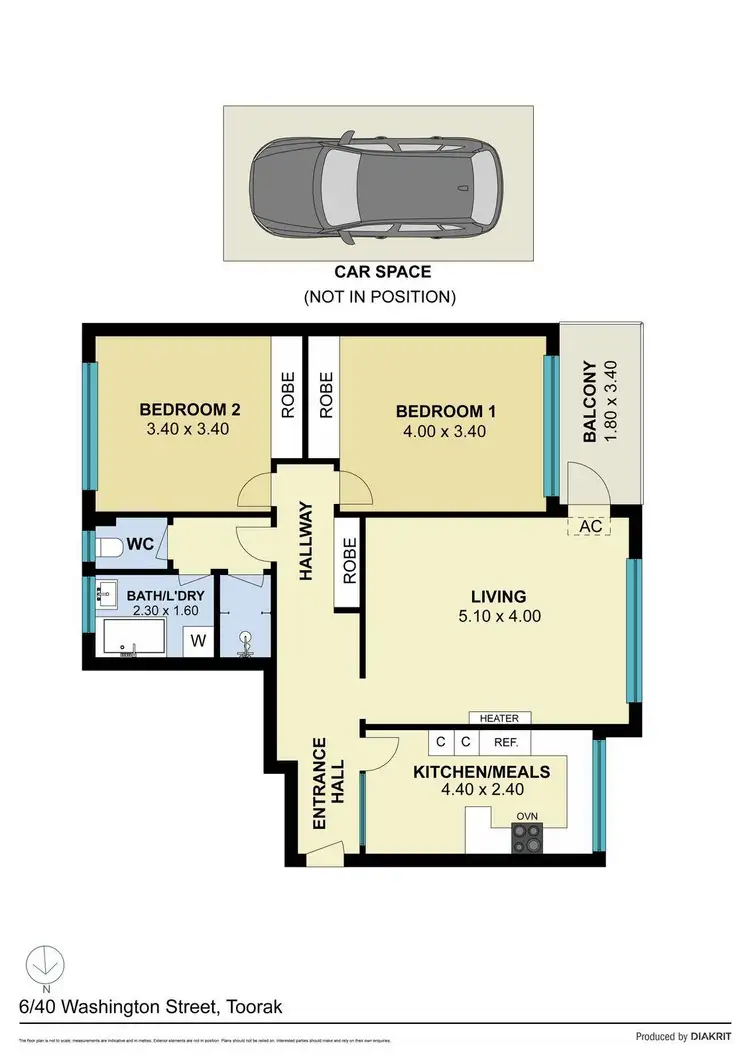 Floorplan of Homely apartment listing, 6/40 Washington Street, Toorak VIC 3142