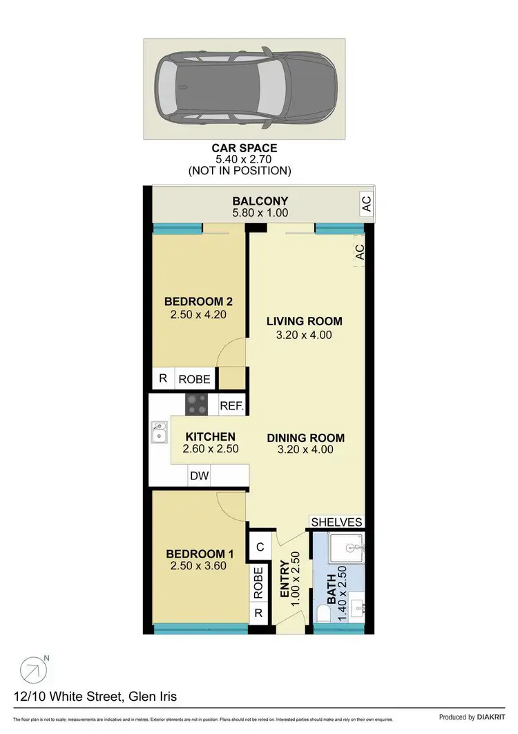 Floorplan of Homely apartment listing, 12/10-16 White Street, Glen Iris VIC 3146