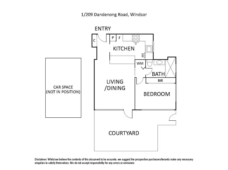 Floorplan of Homely apartment listing, 1/209 Dandenong Road, Prahran VIC 3181