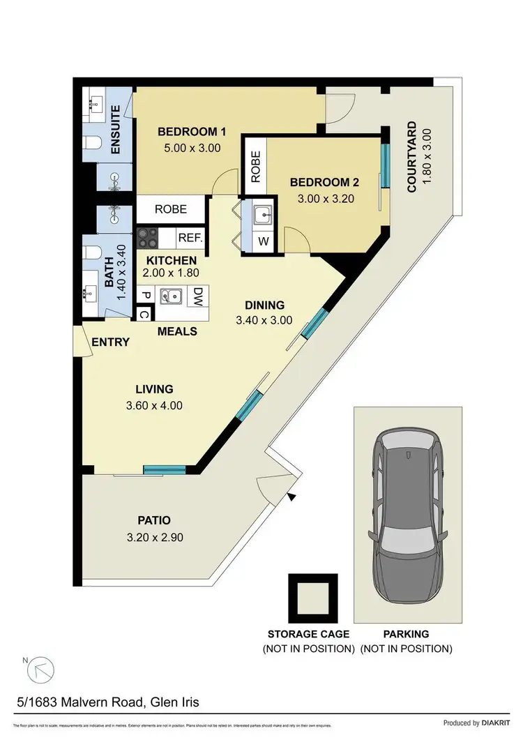 Floorplan of Homely apartment listing, 5/1683 Malvern Road, Glen Iris VIC 3146