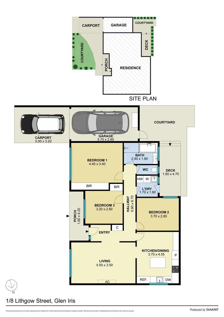 Floorplan of Homely unit listing, 1/8 Lithgow Street, Glen Iris VIC 3146