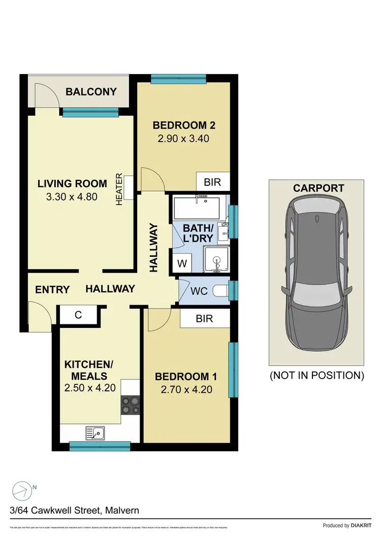 Floorplan of Homely unit listing, 3/64 Cawkwell Street, Malvern VIC 3144