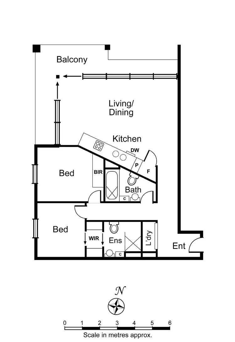 Floorplan of Homely apartment listing, 604/539 St Kilda Road, Melbourne VIC 3000