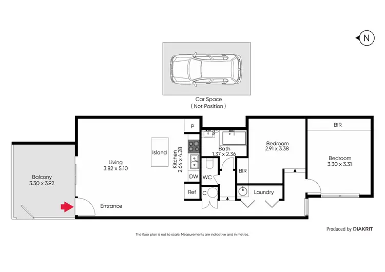 Floorplan of Homely apartment listing, 305/10 Hillingdon Place, Prahran VIC 3181