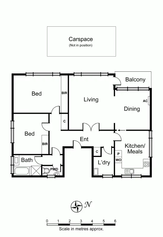 Floorplan of Homely apartment listing, 1/68 Denbigh Road, Armadale VIC 3143