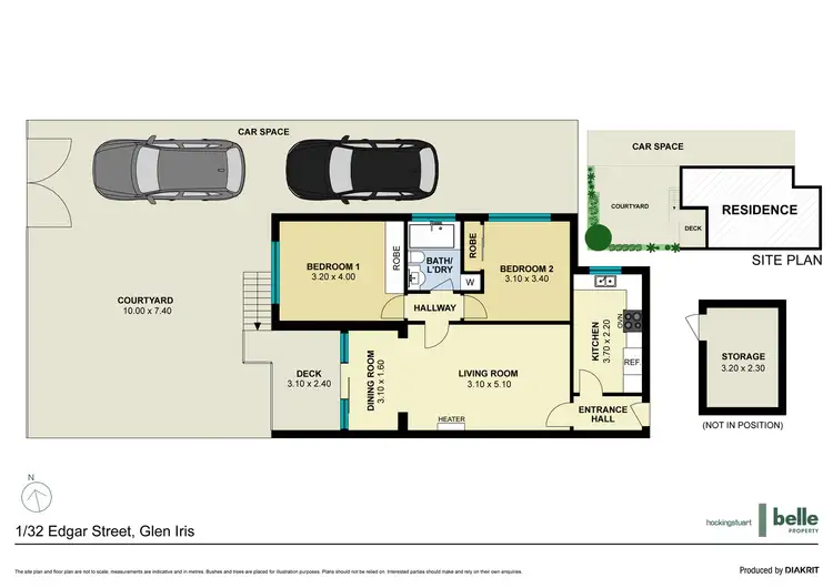 Floorplan of Homely apartment listing, 1/32 Edgar Street, Glen Iris VIC 3146