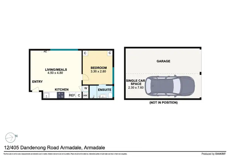Floorplan of Homely unit listing, 12/405 Dandenong Road, Armadale VIC 3143