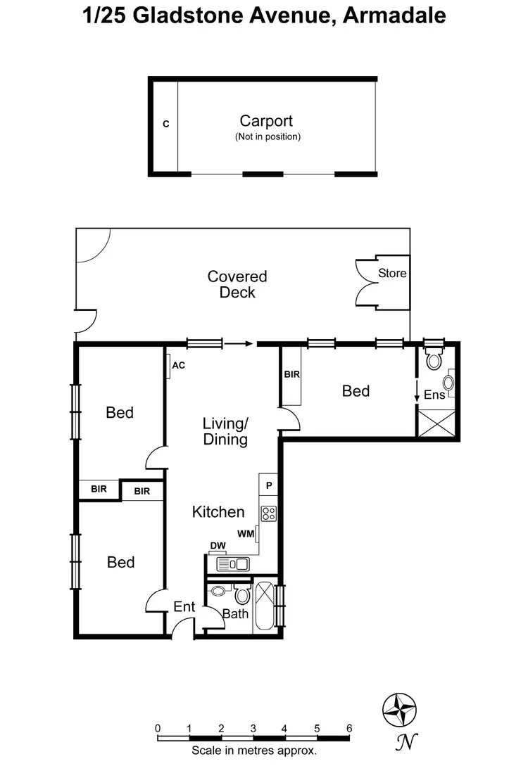 Floorplan of Homely apartment listing, 1/25 Gladstone Avenue, Armadale VIC 3143