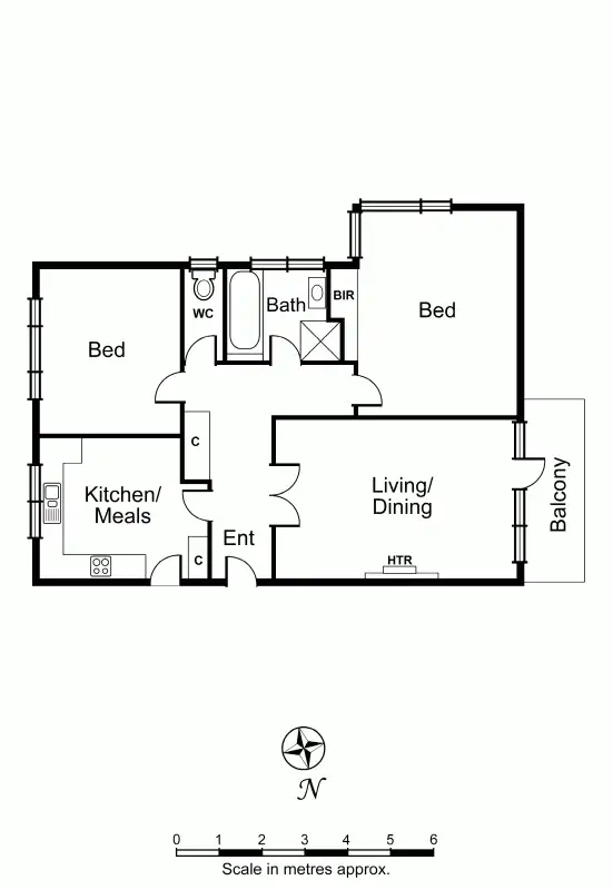 Floorplan of Homely apartment listing, 2/4 Rae Court, Prahran VIC 3181