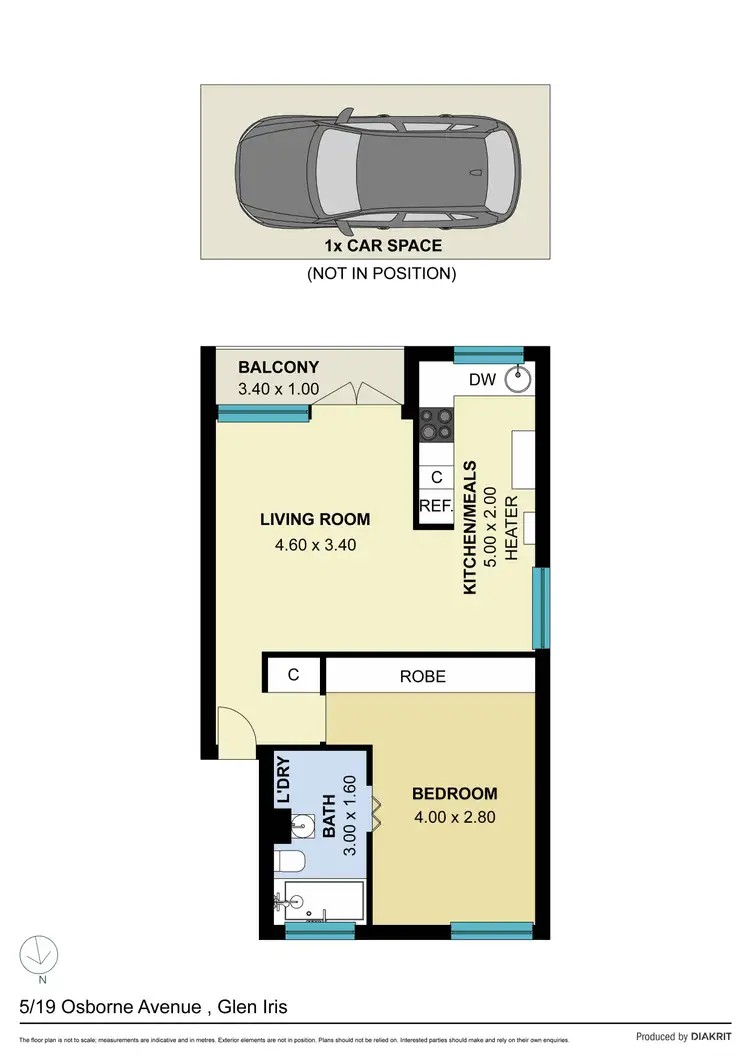 Floorplan of Homely apartment listing, 5/19 Osborne Avenue, Glen Iris VIC 3146