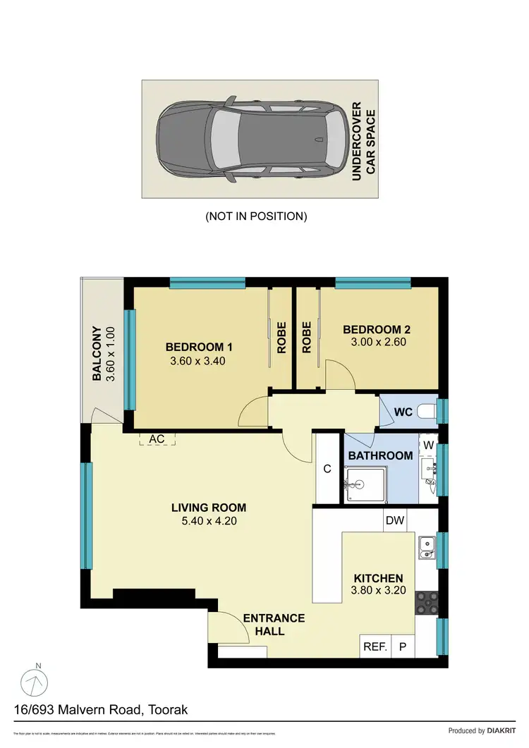 Floorplan of Homely apartment listing, 16/693 Malvern Road, Toorak VIC 3142