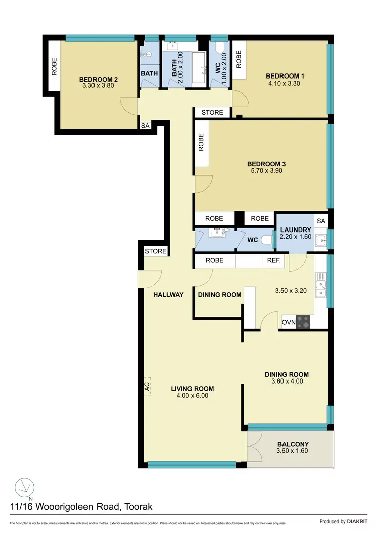 Floorplan of Homely apartment listing, 11/16 Woorigoleen Road, Toorak VIC 3142