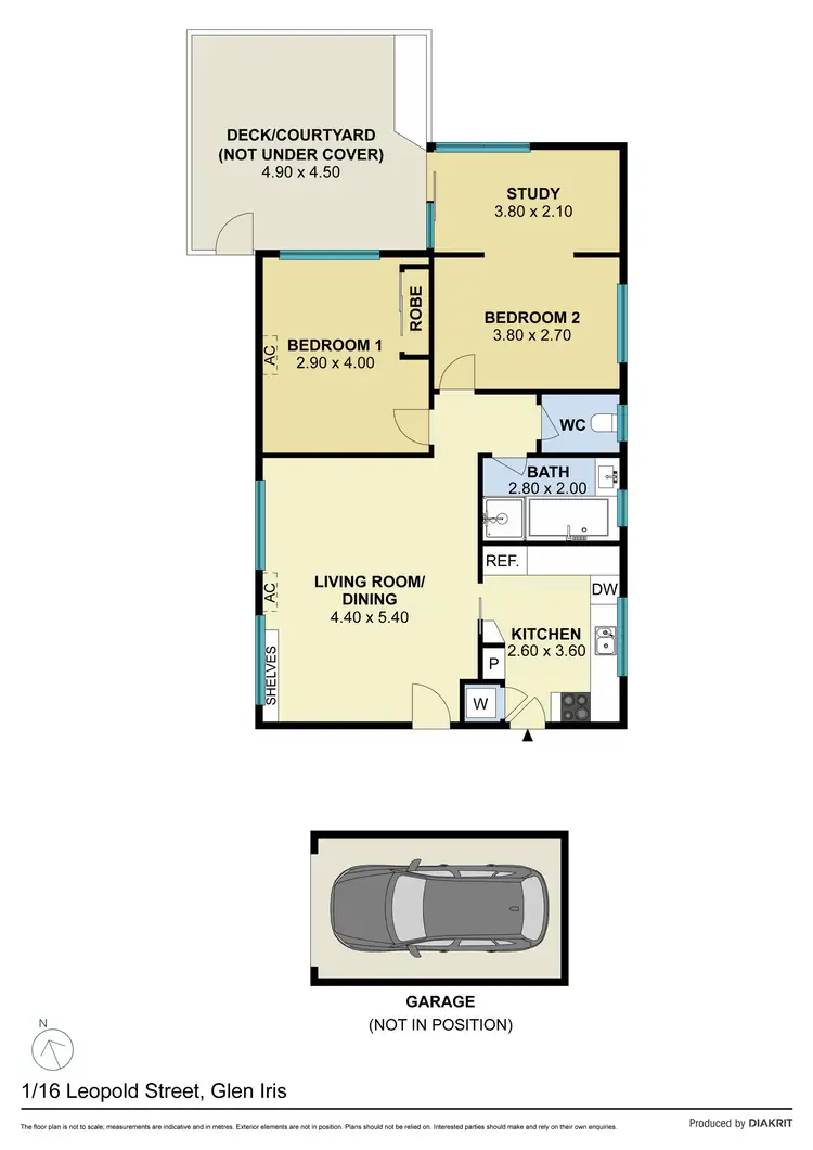 Floorplan of Homely apartment listing, 1/16 Leopold Street, Glen Iris VIC 3146