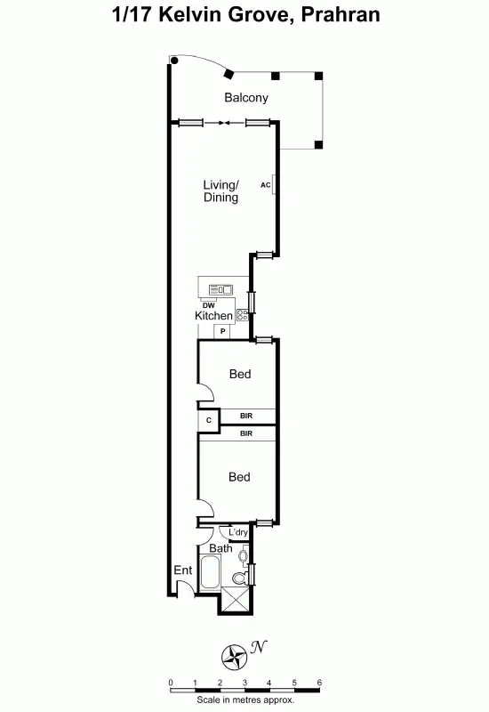 Floorplan of Homely unit listing, 1/17 Kelvin Grove, Prahran VIC 3181