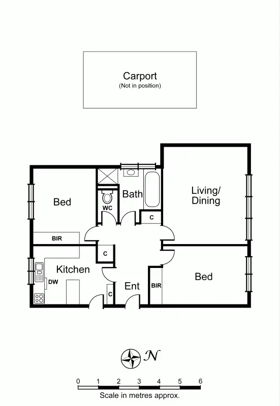 Floorplan of Homely apartment listing, 2/42 Adelaide Street, Armadale VIC 3143