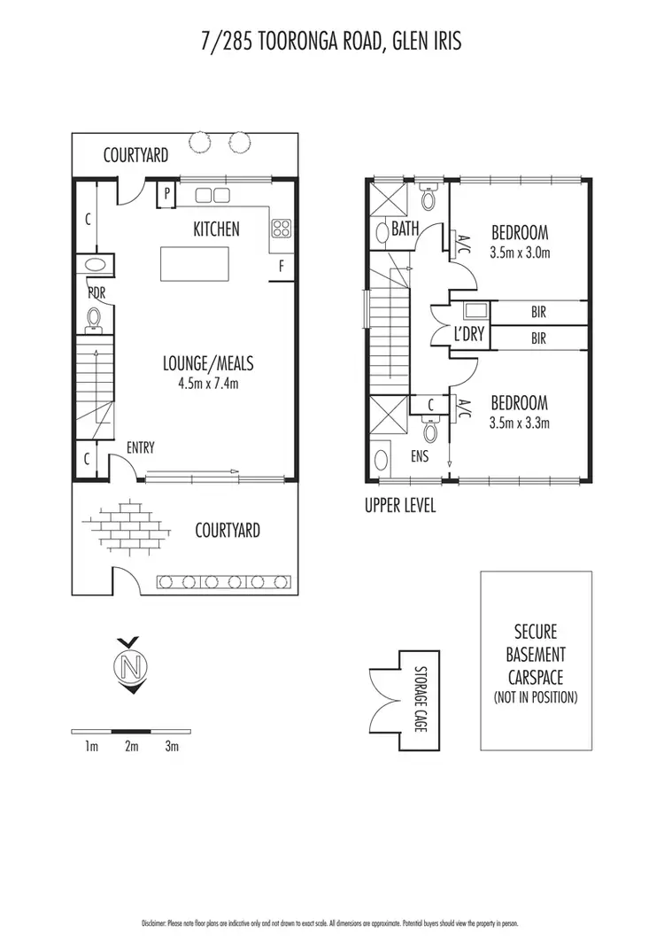 Floorplan of Homely townhouse listing, 7/285 Tooronga Road, Glen Iris VIC 3146