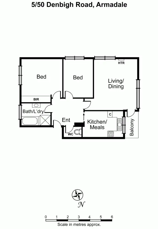 Floorplan of Homely apartment listing, 5/50 Denbigh Road, Armadale VIC 3143