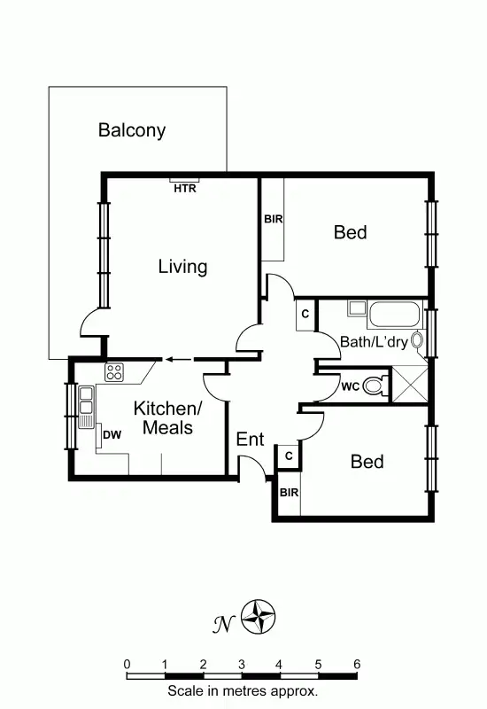 Floorplan of Homely apartment listing, 9/58 Sutherland Road, Armadale VIC 3143